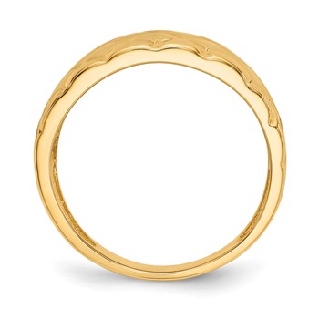14K Quilted Pattern Dome Ring — alternate view