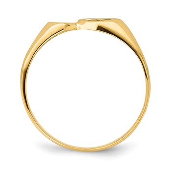 14K Double Heart Cut-Out Ring — alternate view