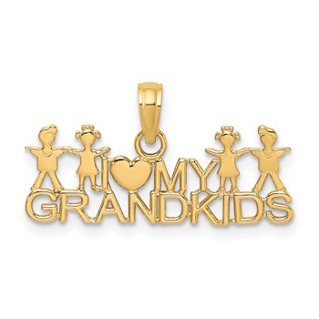 14k I LOVE MY GRANDKIDS Charm