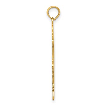 14k Flat Engravable Boy Charm — alternate view