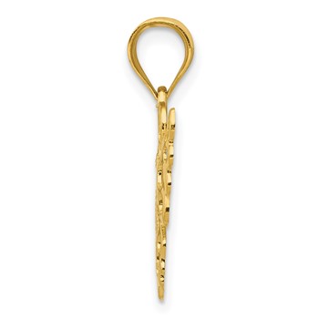 14k Filigree Butterfly Pendant — alternate view