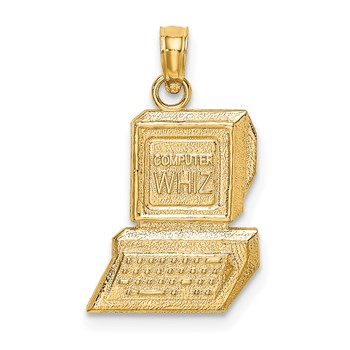 14k COMPUTER WHIZ Charm
