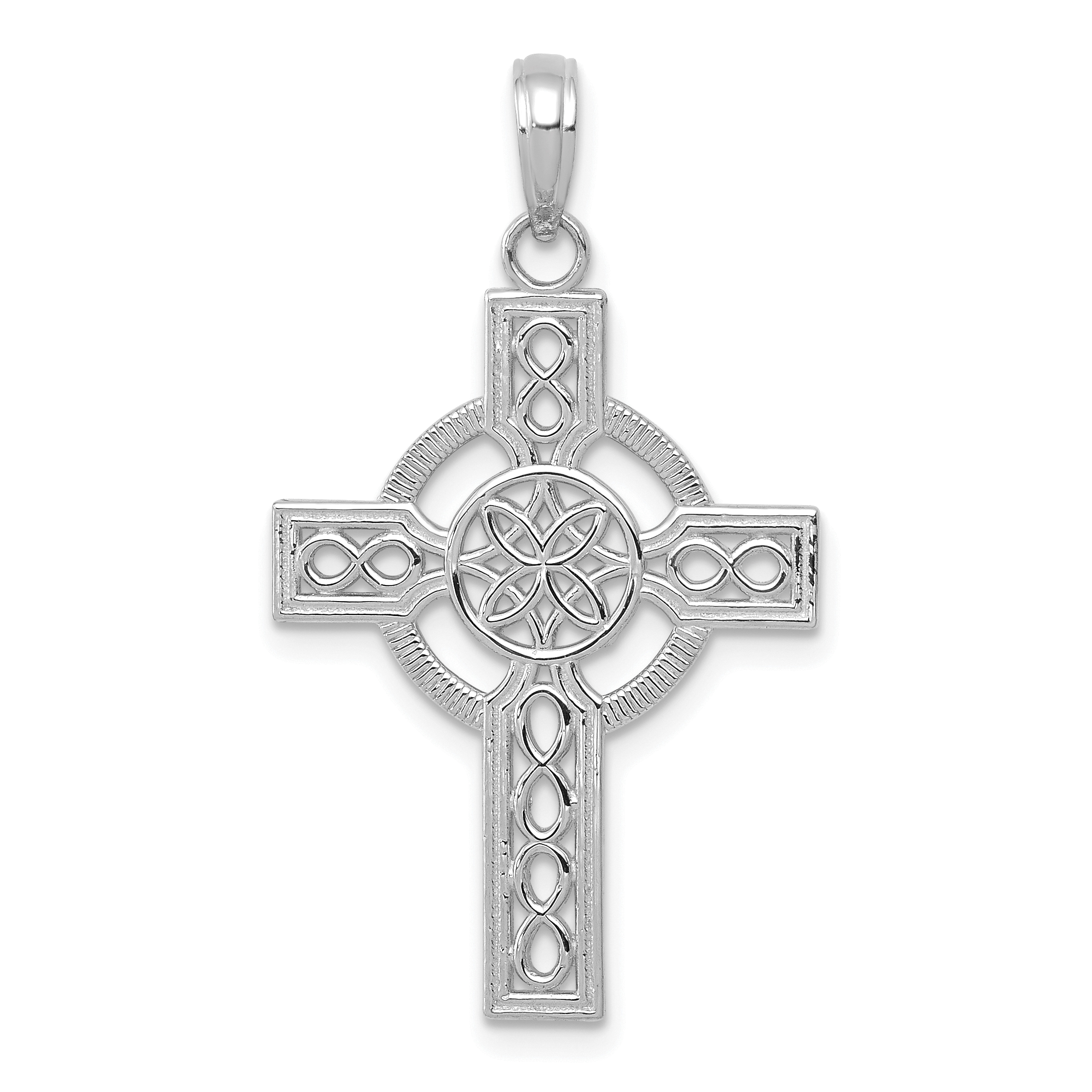 Silver and 10k Gold Celtic Cross Pendant Small-Keith Jack | Keith Jack
