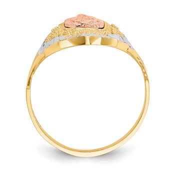 14K Two-tone with White Rhodium Filigree Our Lady of Guadalupe Ring — alternate view