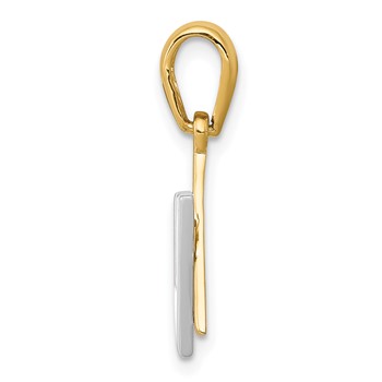 14K Two-tone Star of David with Shin Symbol Charm — alternate view