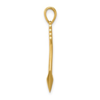 14K Polished 3-D Arrow Pendant — alternate view