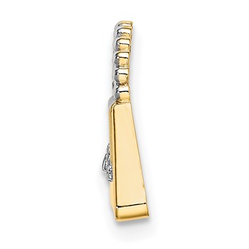 14K and White Rhodium Purse Chain Slide Pendant — alternate view