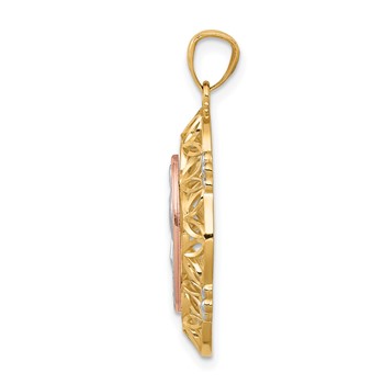 14K Two-tone with White Rhodium Our Lady of Guadalupe Pendant — alternate view