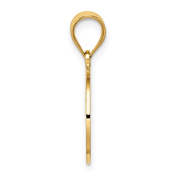 14k Polished Reversible HAVE FAITH/Footprints Pendant — alternate view