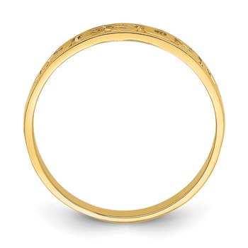 14K Polished JESUS with Hearts Ring — alternate view