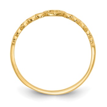 14k Polished Hearts Ring — alternate view