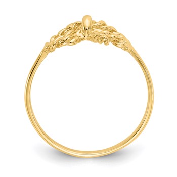 14k Polished Bow Ring — alternate view