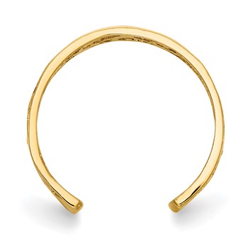 14k Polished and Diamond-cut Toe Ring — alternate view