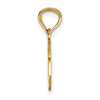 14k Diamond-cut 2-Piece Break-Apart BEST FRIEND Heart Pendant — alternate view