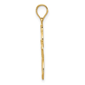 14k Polished Filigree Starfish Pendant — alternate view