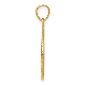 14k Polished and Diamond-cut Masonic Symbol Pendant — alternate view