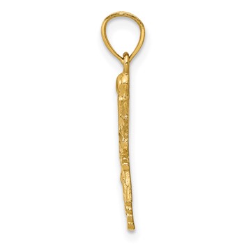 14k Diamond-cut RN Registered Nurse Pendant — alternate view
