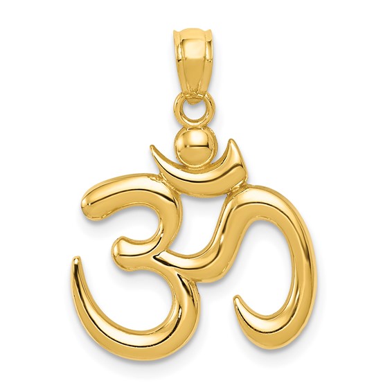 14k Polished Om Symbol Pendant 14k Polished Om Symbol Pendant