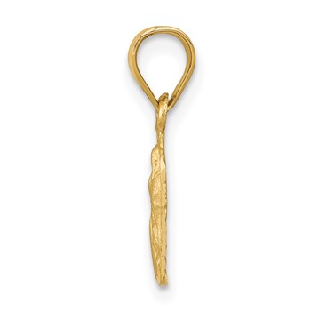 14k Satin and Diamond-cut Small Our Lady of Guadalupe Pendant — alternate view