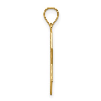 14k Diamond-cut Polished Star of David Pendant — alternate view