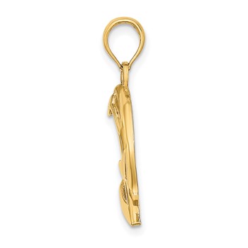 14K Cut-Out Duck Head Charm — alternate view