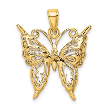 14K Cut-Out Butterfly Charm