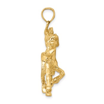 14K Dancing Horse Charm — alternate view