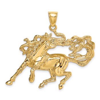 14K Dancing Horse Charm