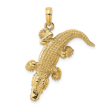 14K 3-D Alligator with Moveable Mouth Charm