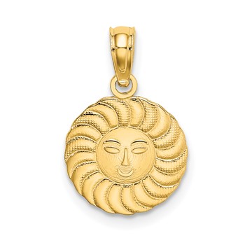 14K Sun Charm