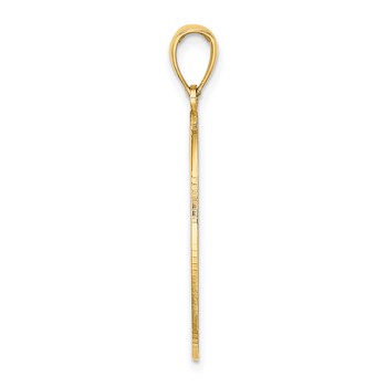 14K Floral Oval with Engravable Center Charm — alternate view