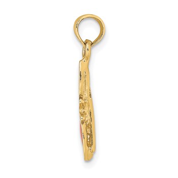 14K Orange Enameled Butterfly Sunglasses Charm — alternate view