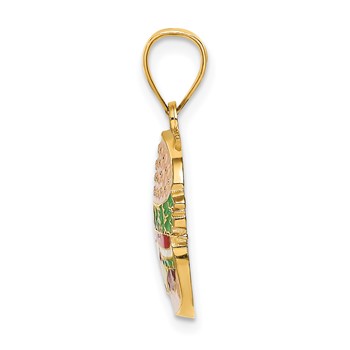 14K Multi-color Enameled Cheeseburger Charm — alternate view