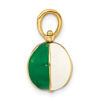 14K 3-D Multi Color Enamel Beach Ball Charm — alternate view