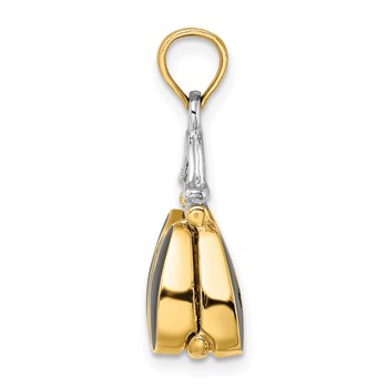 14K & Rhodium 3-D and Enameled Opens Handbag Charm — alternate view