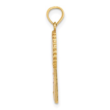 14K Enamel BIRTHDAY GIRL Pink Ribbon Charm — alternate view