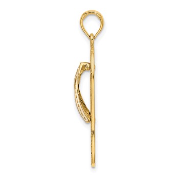 14K Enameled Palm Tree Flip-Flop Charm — alternate view