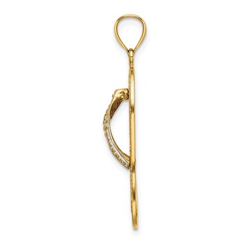 14K Enamel Red Hibiscus Flower Flip-Flop Charm — alternate view