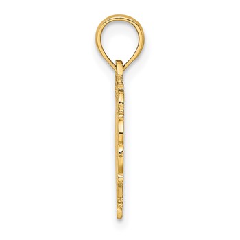 14K LOVE In Heart Charm — alternate view