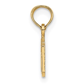 14K Flat Cut-Out Camera Charm — alternate view