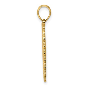 14K Ace of Hearts Playing Card Charm — alternate view