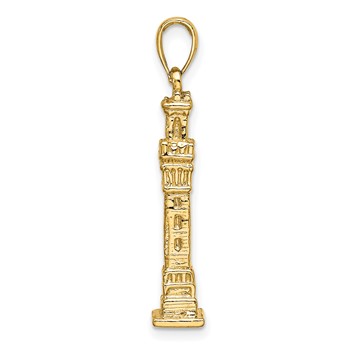 14K 3-D Pilgrim Memorial Monument Charm — alternate view