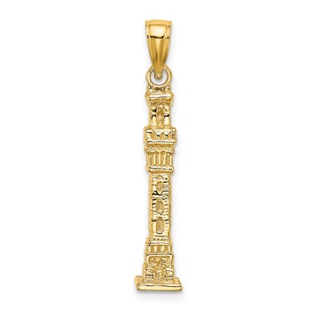 14K 3-D Pilgrim Memorial Monument Charm