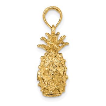 14K 3-D Pineapple Charm — alternate view
