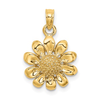 14k Sunflower Charm