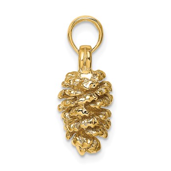 14K 3-D Pinecone Charm — alternate view