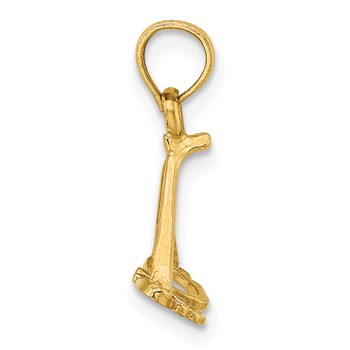 14K 3-D Polished Butterfly Sunglasses Charm — alternate view