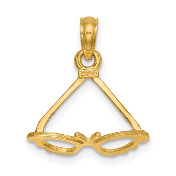 14K 3-D Polished Butterfly Sunglasses Charm