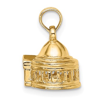 14K 3-D Jefferson Memorial Building  Washington Charm — alternate view