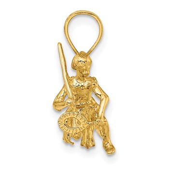 14K 3-D Island Warrior Dance Charm — alternate view